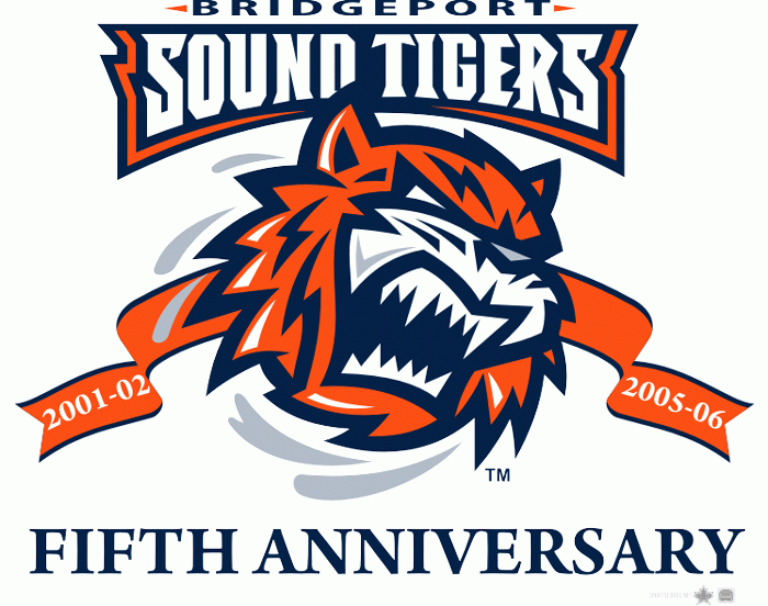 Bridgeport Sound Tigers 2006 Anniversary Logo iron on transfers for clothing